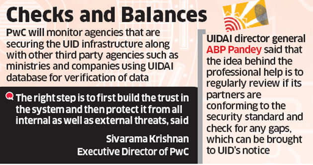 Audit and consultancy firm PricewaterhouseCoopers India roped in to beef up Aadhaar security