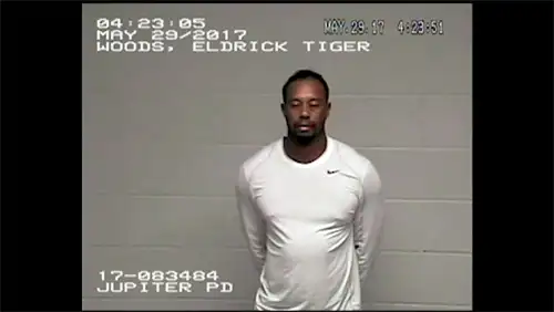 Slurring Tiger Woods shown taking jail breath test