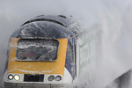 This is how British trains bulldoze sea waves