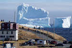 Gigantic iceberg passes through Canadian town