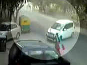 Caught on cam: Minor driver rams car into woman