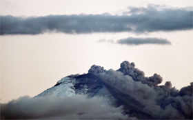 Cotopaxi Volcano spews huge column of ash