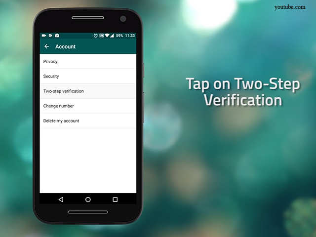 Two-step authentication feature