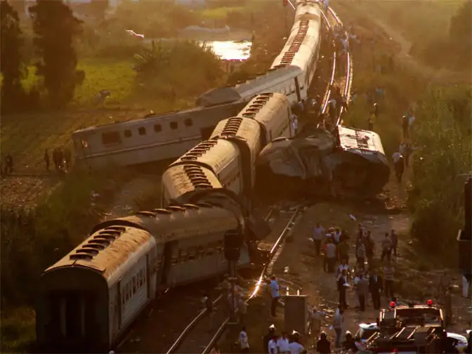 36 killed, 123 injured in train collision in Egypt