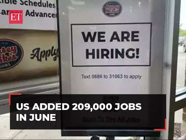 US hiring slowed in June still added 209000 jobs