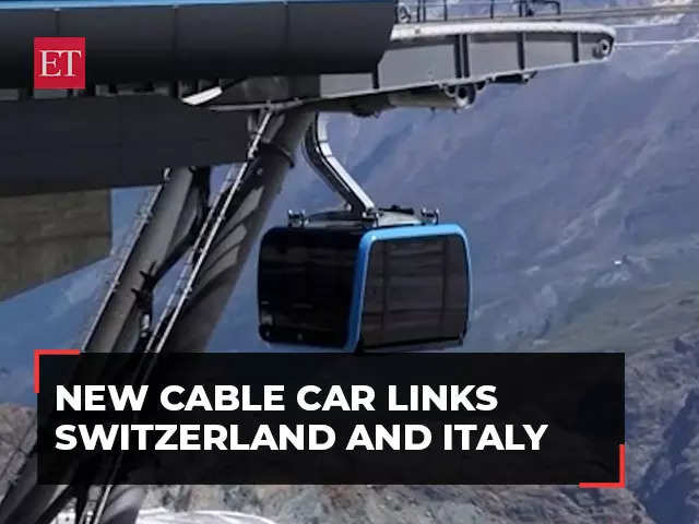 New cable car links Switzerland and Italy; watch!