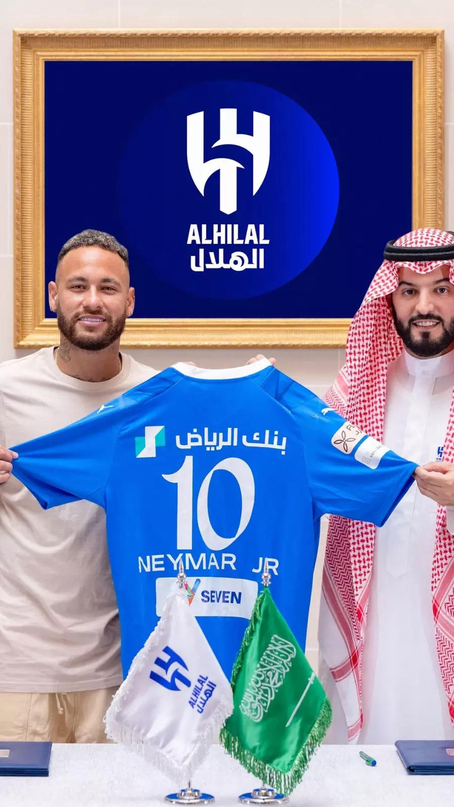 New Neymar Al Hilal Saudi Football Shirt Al Hilal Neymar JR 