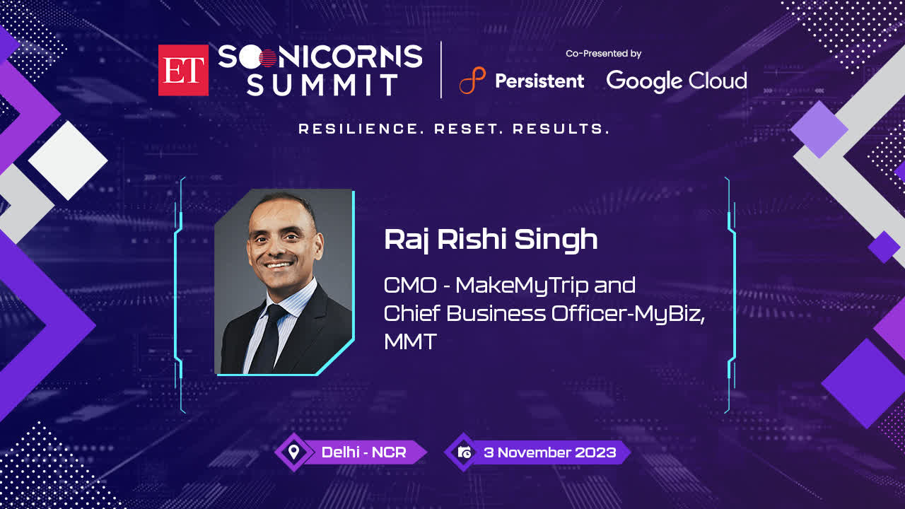 ET SOONICORNS SUMMIT 2023 | Unlocking Success With Raj Rishi Singh| myBiz | MMT