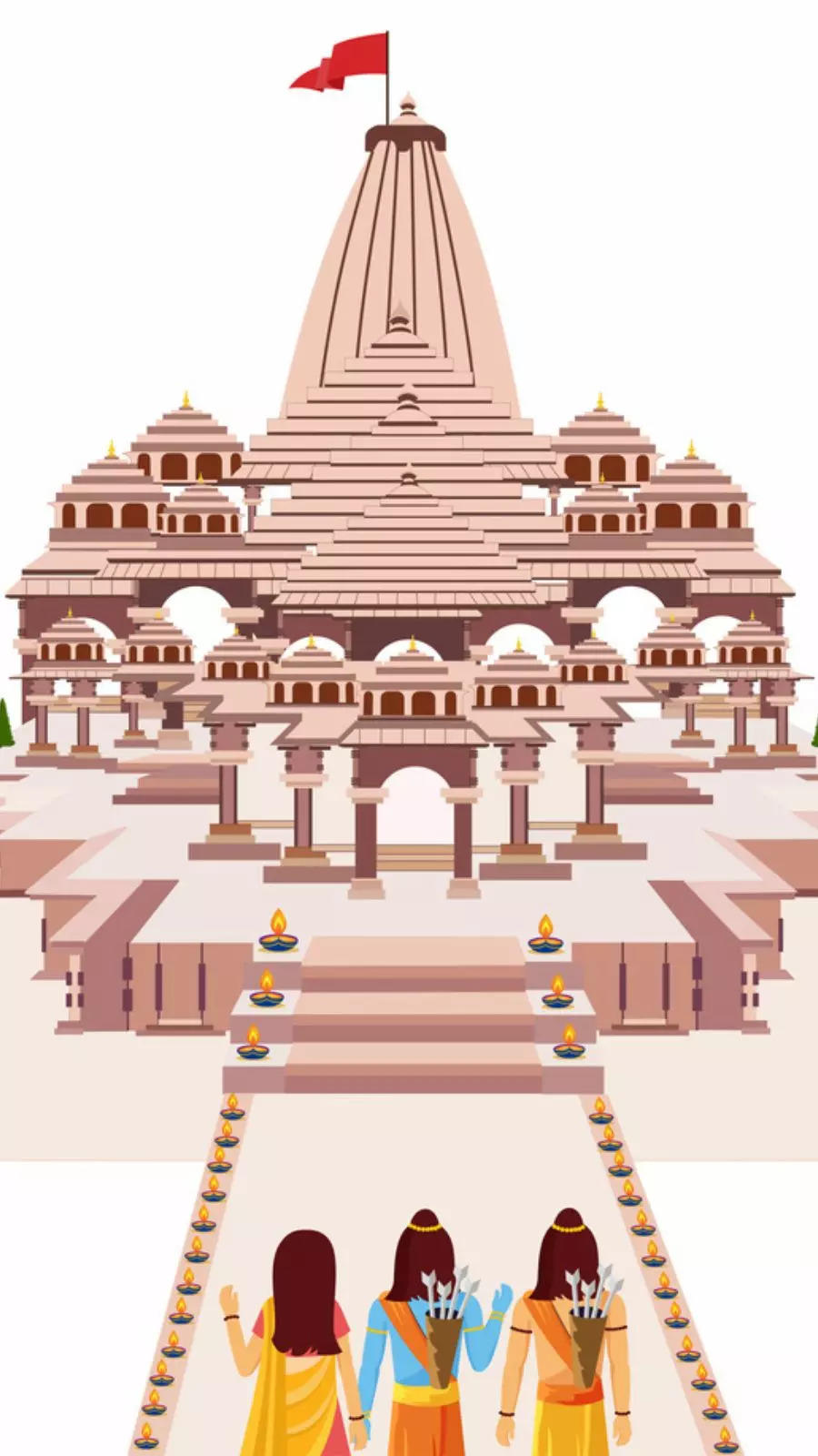 Ram Mandir Ayodhya Wall Frame A3 Fine Art Print - Places posters in India -  Buy art, film, design, movie, music, nature and educational  paintings/wallpapers at Flipkart.com