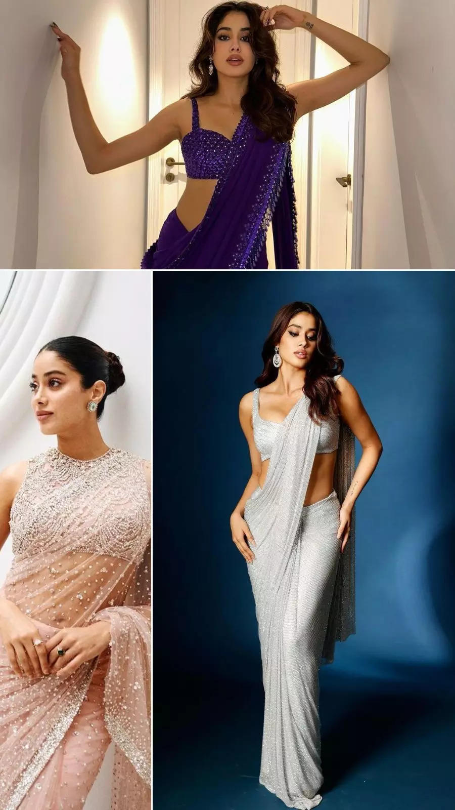 Trendy sarees from Janhvi Kapoor's wardrobe to wear to a wedding |  EconomicTimes