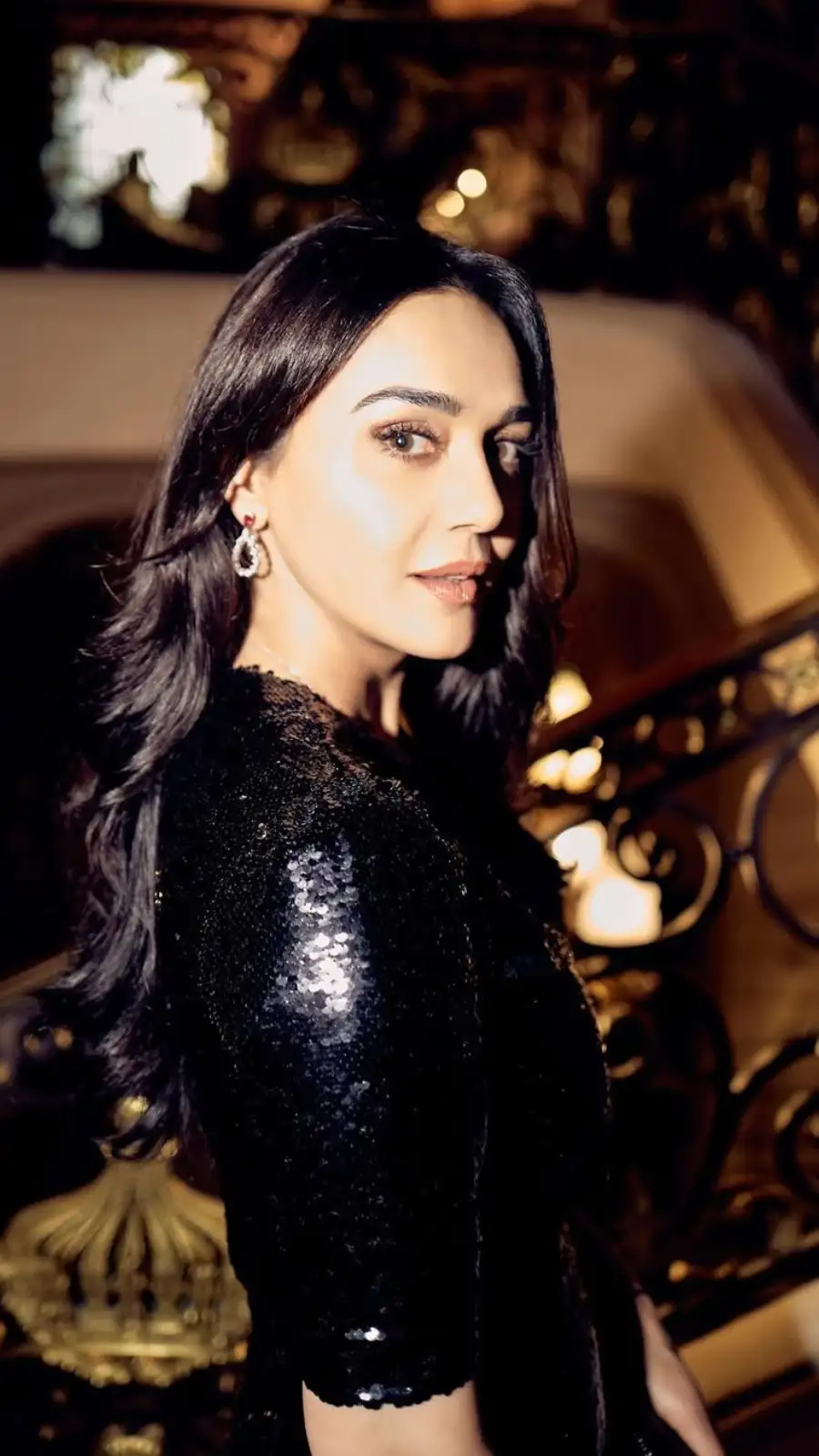 preity zinta in black dress Ahead Of The Paris Olympics 2024, Preity Zinta Nailing An All-Black  Sequinned Gown To Perfection Is An Extreme Sport