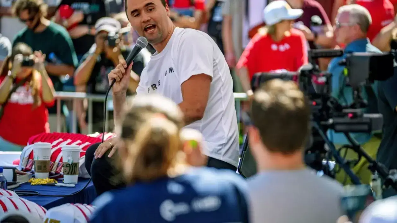 Charlie Kirk shooting: 'Is that a bullet, mic, or bug?' — New slow-motion  video adds suspense to Trump ally's killing - The Economic Times