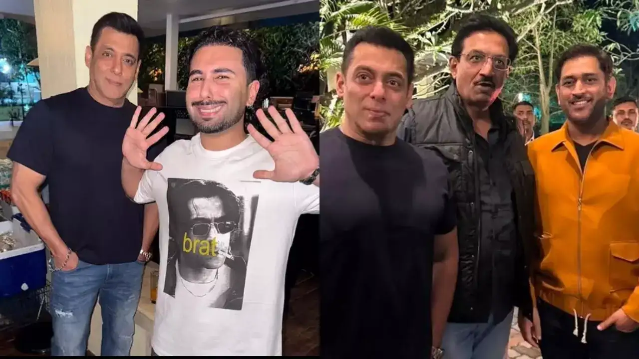 Salman Khan riding bicycle at his 60th birthday bash