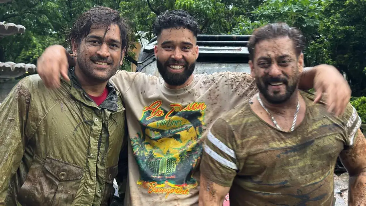 AP Dhillon, Salman Khan, and MS Dhoni covered in mud after ATV ride at Panvel farmhouse