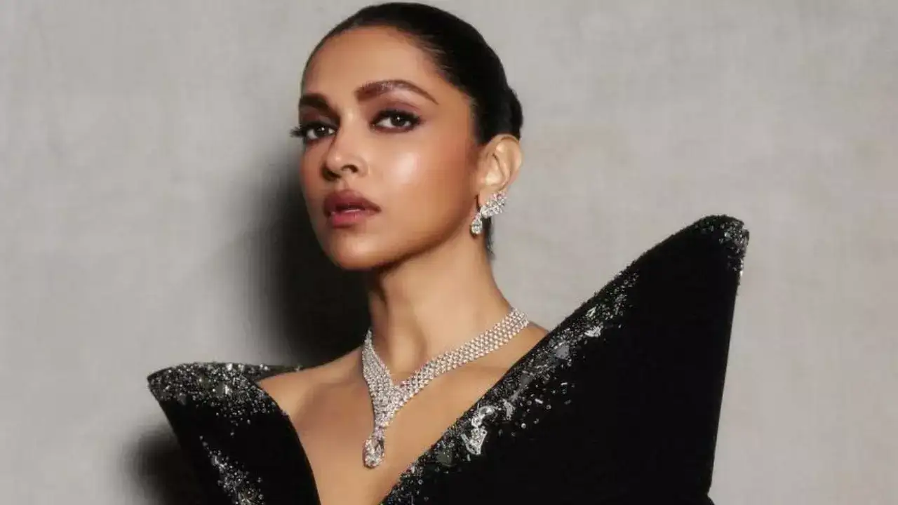 Deepika Padukone in custom Gaurav Gupta black ensemble at Cartier Gala Dubai