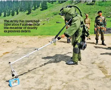 Operation Falah: Army in Jammu and Kashmir clears up explosive debris at Tosa Maidan Operation Falah: Army in Jammu and Kashmir clears up explosive debris at Tosa Maidan