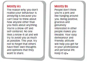 Are you being a jerk without realising it? Take this quiz to find out Are you being a jerk without realising it? Take this quiz to find out