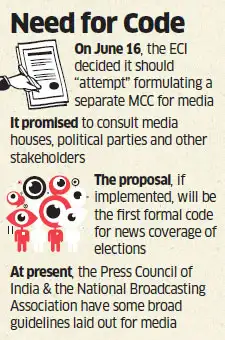 Election Commission plans poll conduct for media too Election Commission plans poll conduct for media too