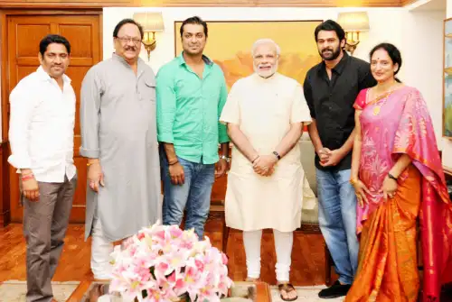 Image result for prabhas and modi