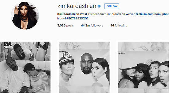 kim kardashian edges out beyonce on instagram - follow kim kardashian on instagram