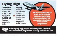 Airbus in talks with Bharat Forge and M&M to forge some of its parts in India Airbus in talks with Bharat Forge and M&M to forge some of its parts in India