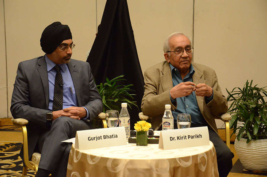 From L-R- Gurjot Bhatia, Managing Director- project management services, CBRE South Asia Pvt. Ltd.; Dr. Kirit Parikh, Chairman, Integrated Research and Action for Development (IRADe)