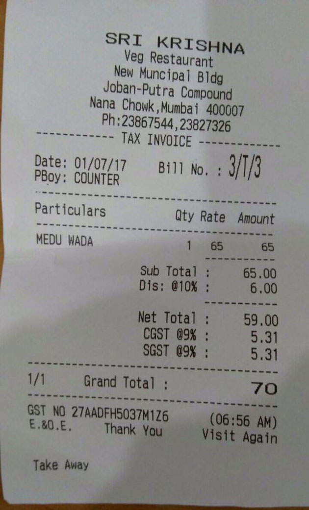 GST Effect: How will your restaurant bill look like post GST?