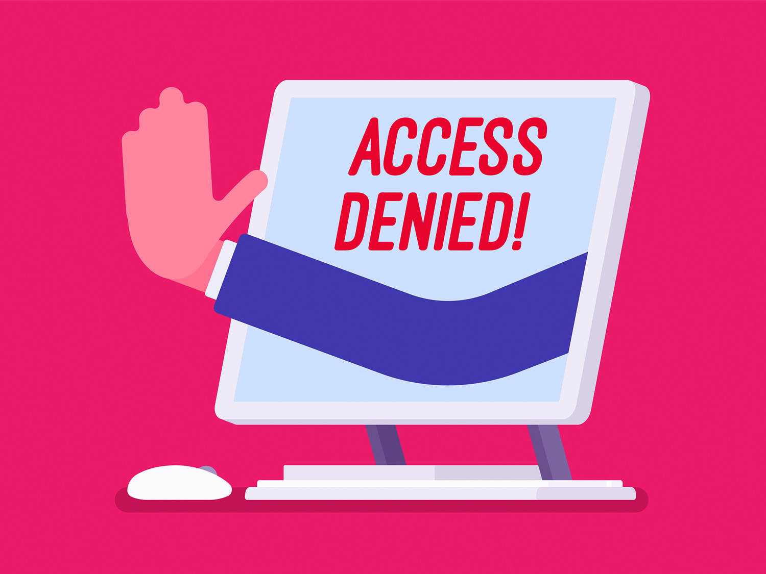 Pull access denied for. Access denied клипарт. Monoblock vector.