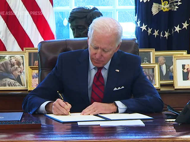 Joe Biden signs orders undoing 'damage Trump has done'