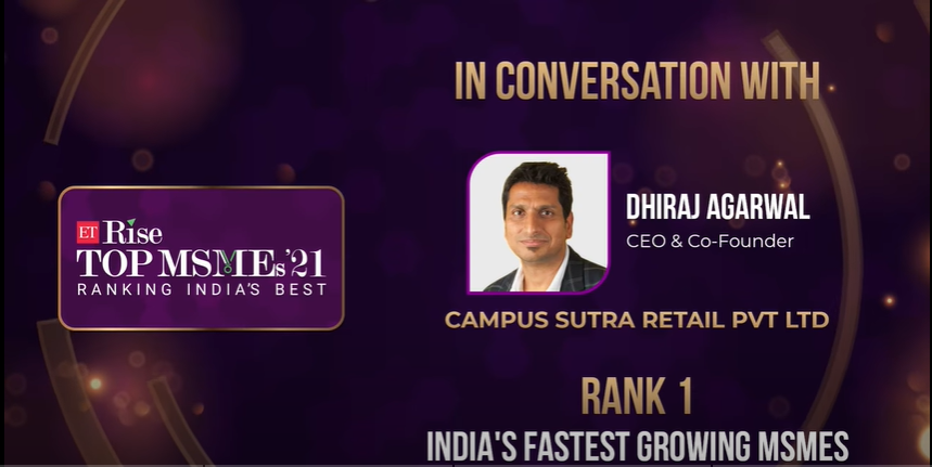 ETRise Top MSME Ranking 2021 | Campus Sutra | Rank 1 - India’s Fastest Growing MSMEs