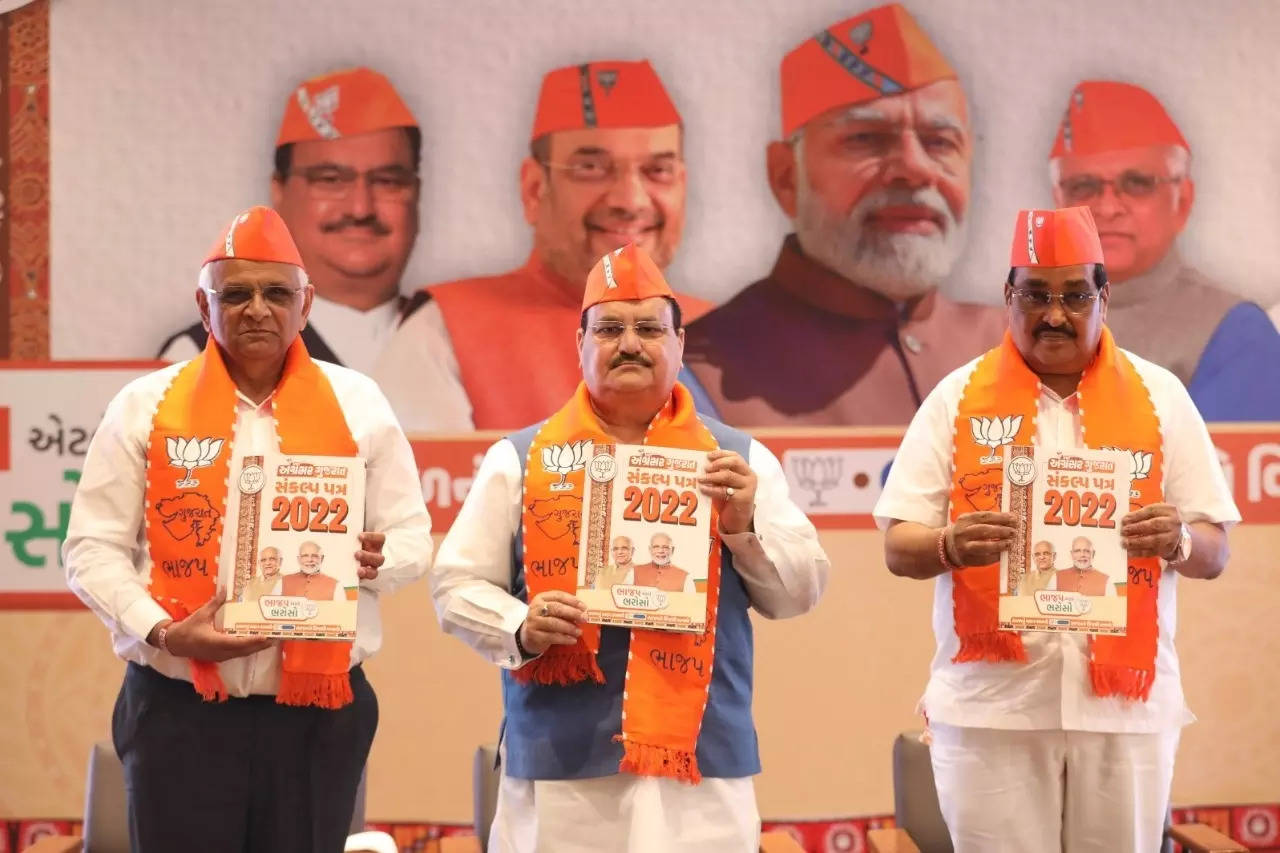 BJP promises UCC, anti-radicalisation cell, $1 trillion economy in Gujarat poll manifesto
