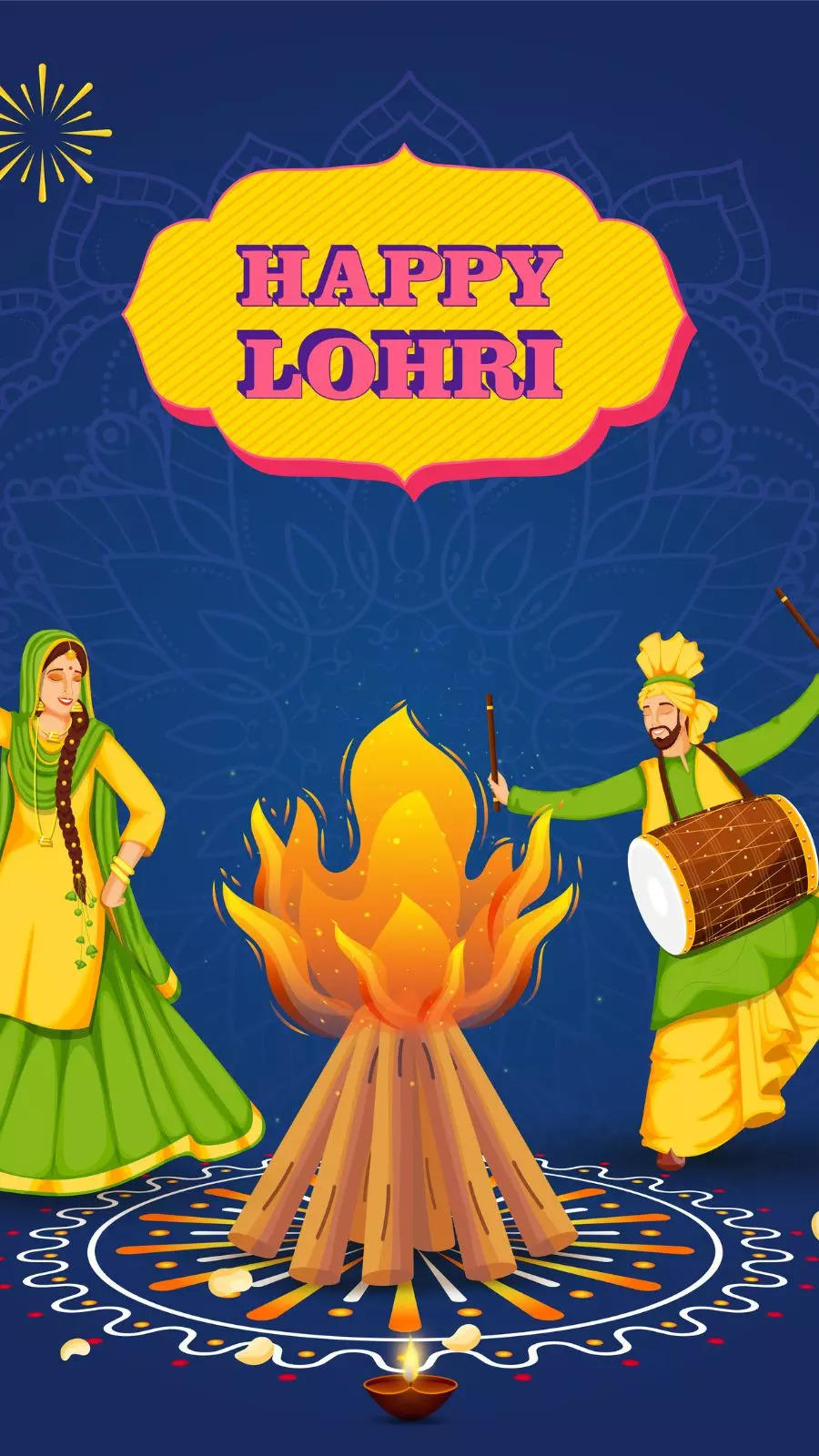 Lohri, Happy Lohri, Watercolor, Paint, Wet Ink, Festival, Punjabi Festival  transparent background PNG clipart | HiClipart