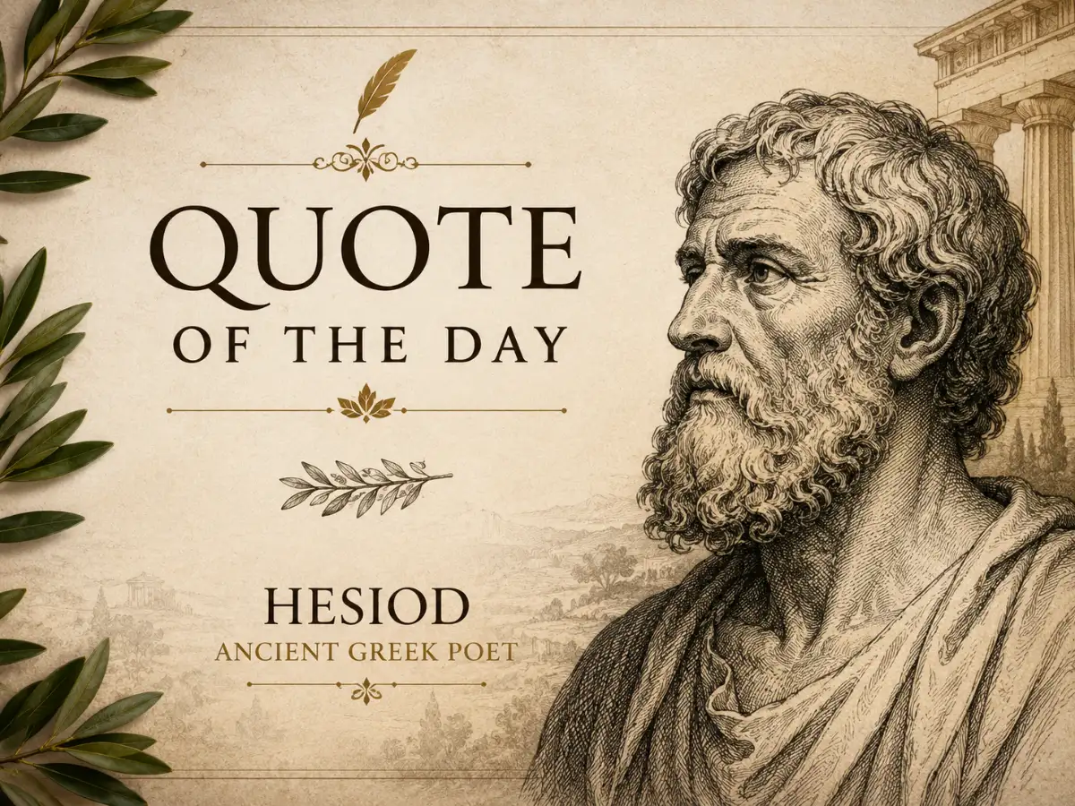 Quote Of The Day By Hesiod Between Us And Goodness 