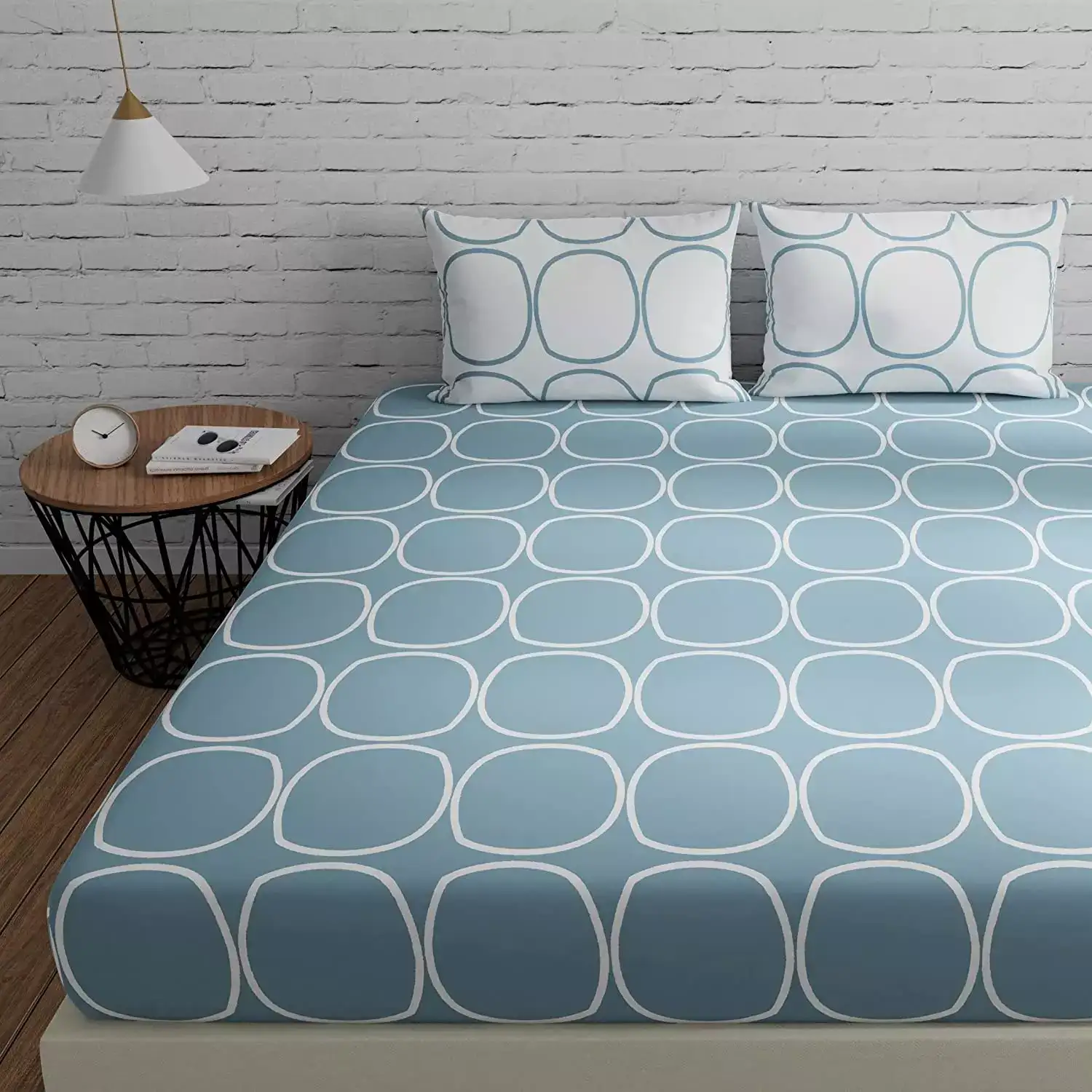 Image for HueslandbyAhmedabadCottonElasticFittedBedsheets