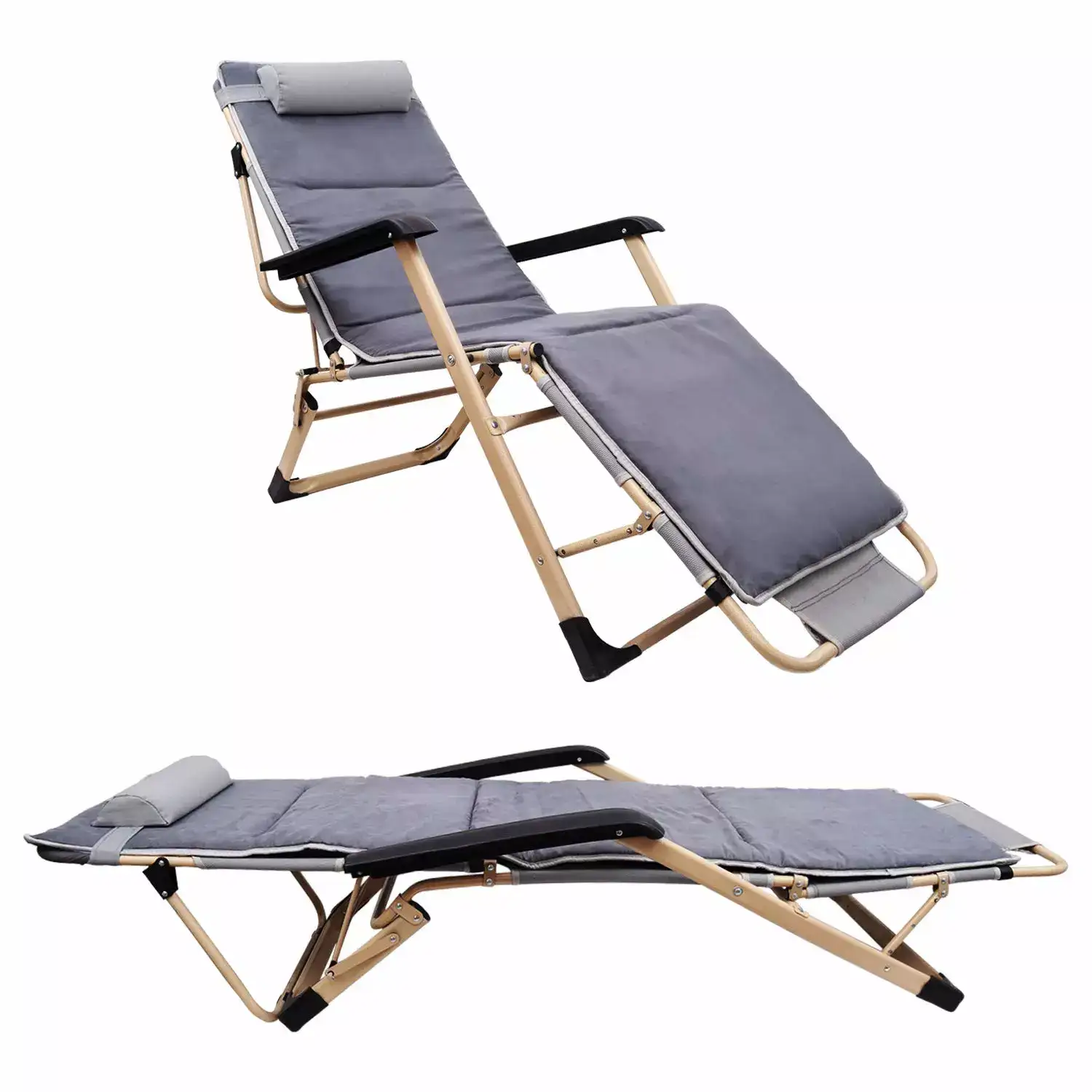 Image for LivzingAdjustableMulti-PositionRelaxPortableFoldingReclinerChair