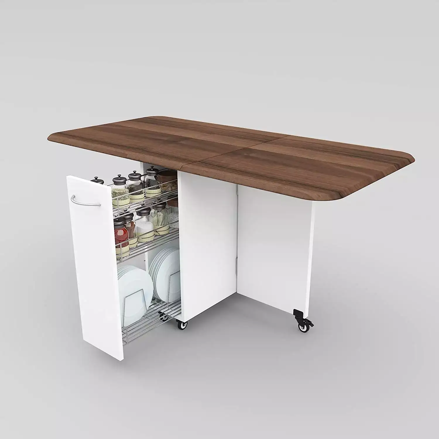 Image for StudioKookABBAEngineeredWood6SeaterFoldingDiningTable