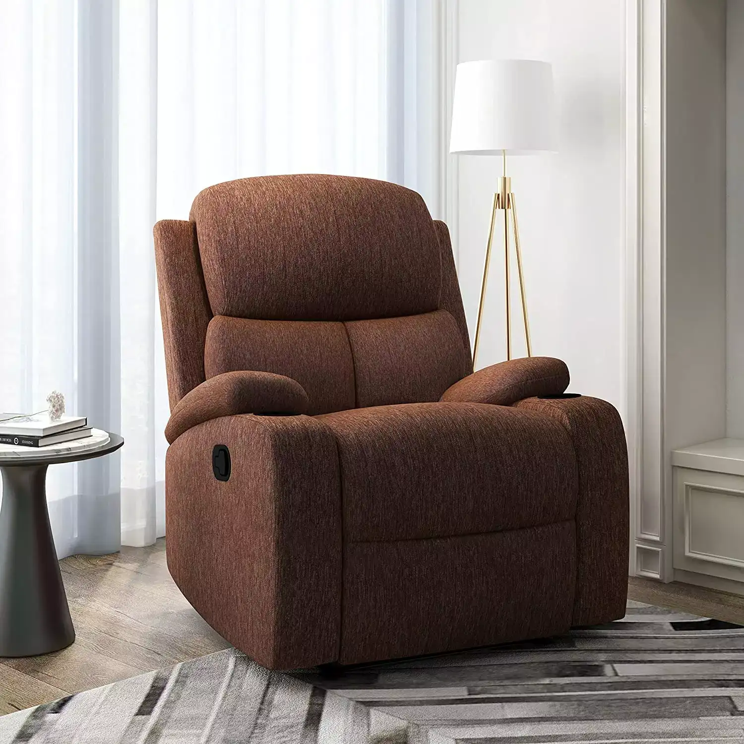 Image for %40homeByNilkamalMatt1SeaterFabricManualRecliner