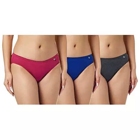 Buy Women's Medium Coverage Super Combed Cotton Mid Waist Bikini With  Concealed Waistband - (Pack of 6) 1410