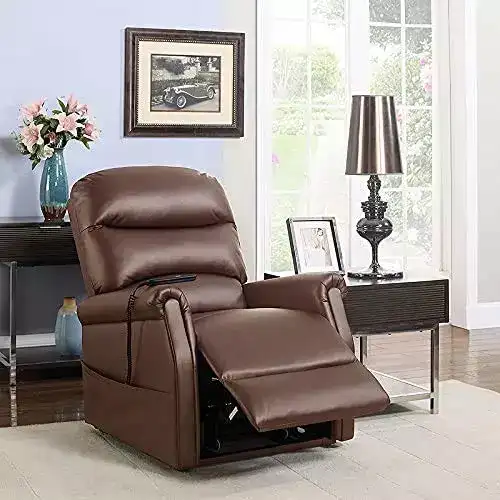 Image for KosmoCareElectricPlushMicroLeatherPowerLiftRecliner.