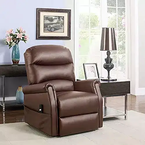 Image for KosmoCareElectricPlushMicroLeatherPowerLiftReclinerLivingRoomChair