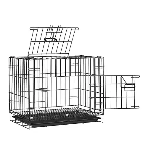 Image for Dog%26CatPowederCoatedIronCagewithRemovableTrayforDog18Inch