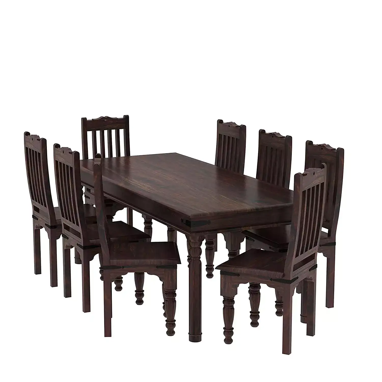 Image for WoodlabSheeshamWoodDiningTableSetwith8Chairs