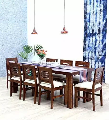 Image for MamtaDecorationSheeshamWoodDiningTableSetwith8Chairs