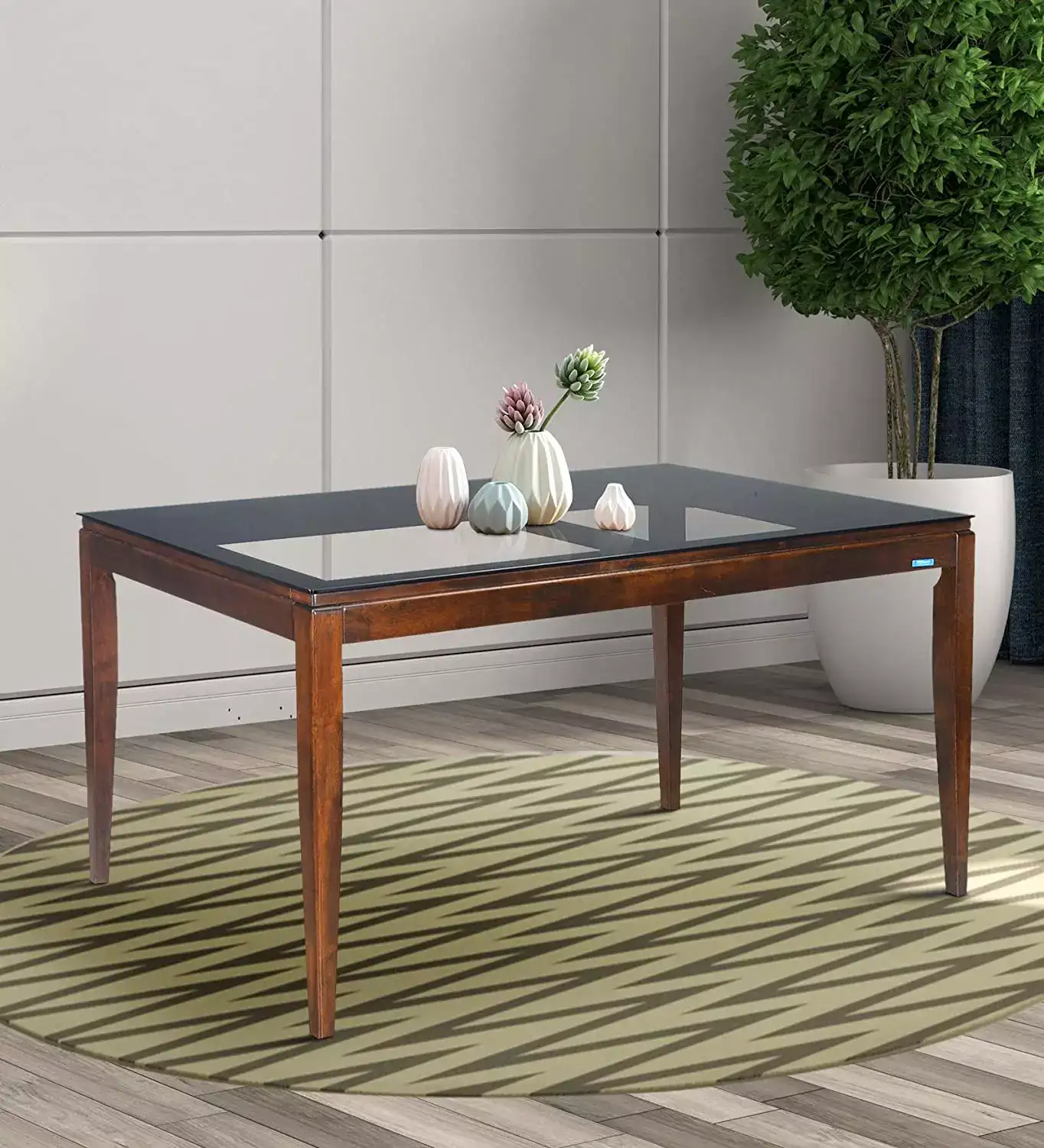 Image for NilkamalHampshire6SeaterDiningTable%2CWalnut