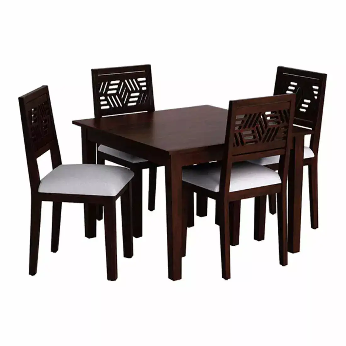 Image for DriftingwoodZigzagSolidSheeshamWoodDiningTable4-seater