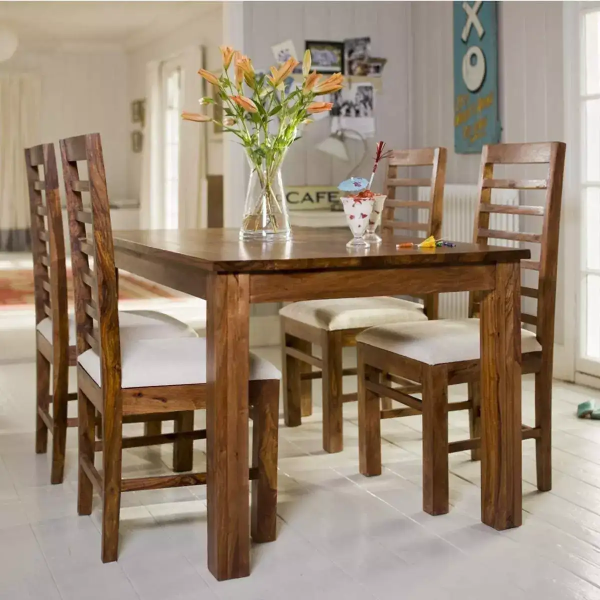Image for SheeshamWood4-seaterDiningTableSetunderRs20%2C000