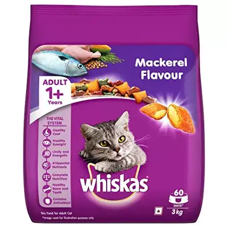 Image for WhiskasAdultDryCatFood%2CMackerelFlavour