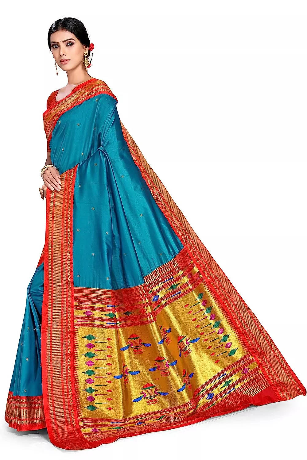 Buy VARKALA SILK SAREES Banarasi Soft Silk Paithani Regular Womens Saree |  Shoppers Stop