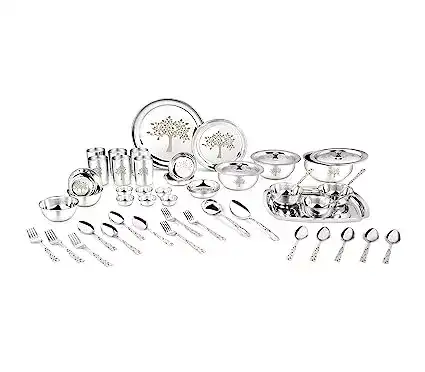 Image for ClassicEssentialsStainlessSteelVrikshaDinnerSet