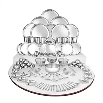 Image for Shri%26SamStainlessSteelShagunDinnerSet-101Pieces